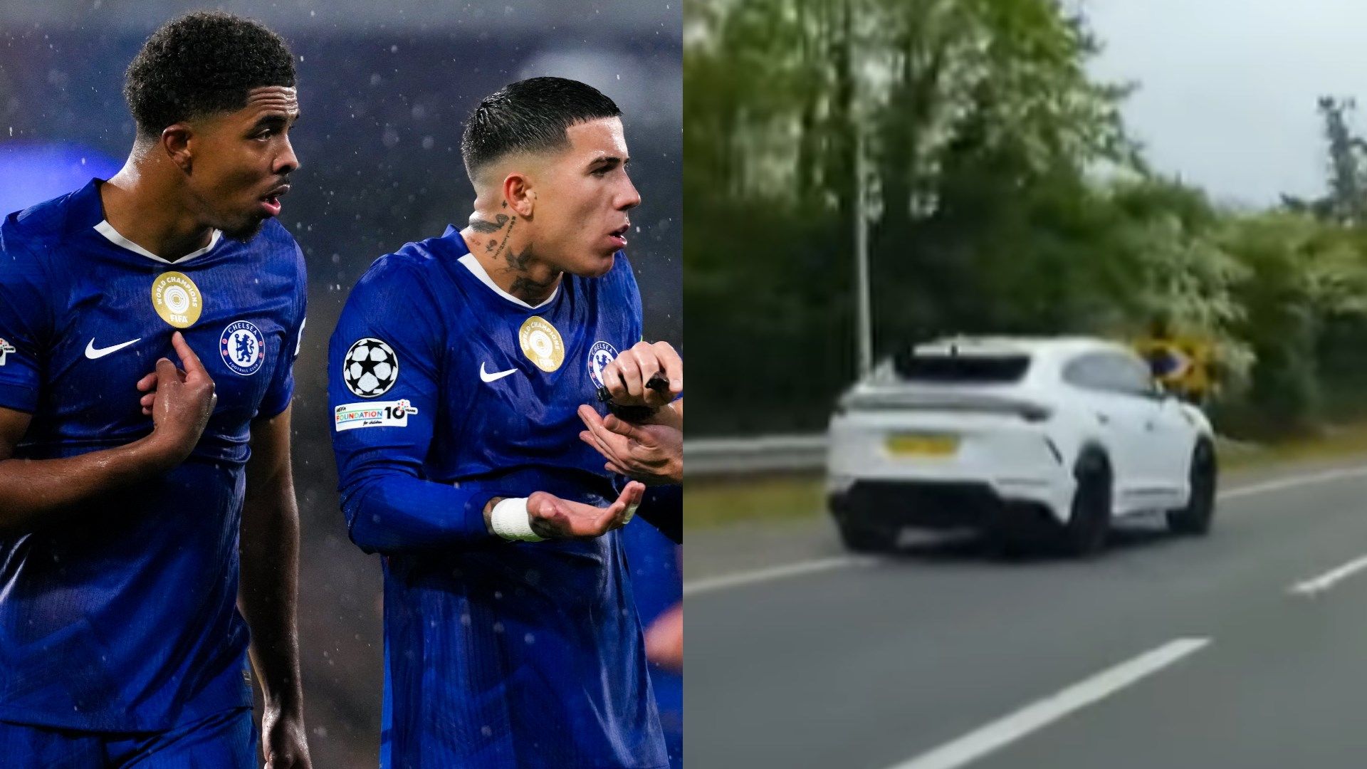 VIDEO Chelsea star caught on camera speeding through traffic in